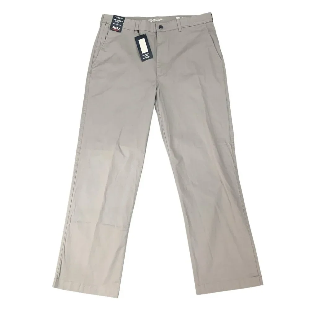 Roundtree & Yorke Pant Mens 38 The Perfect Chino Classic Fit Security Zip Pocket
